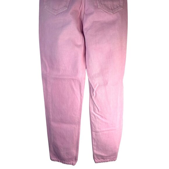 ZARA Size 2 Pink High-Rise Straight Leg Cotton Jeans - Picture 12 of 15